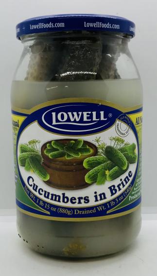 Lowell Cucumber in Brine 880g.