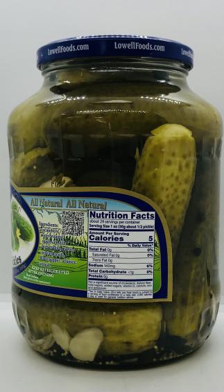 Lowell Classic Polish Dill Pickles 1580g.