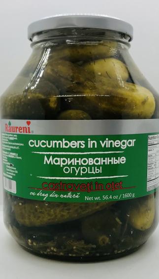 Raureni Cucumbers in Vinegar 1600g.