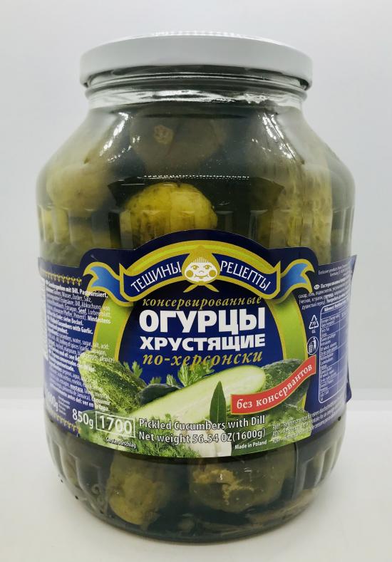 Teshini Retsepti Pickled Cucumbers w. Garlic 1600g.