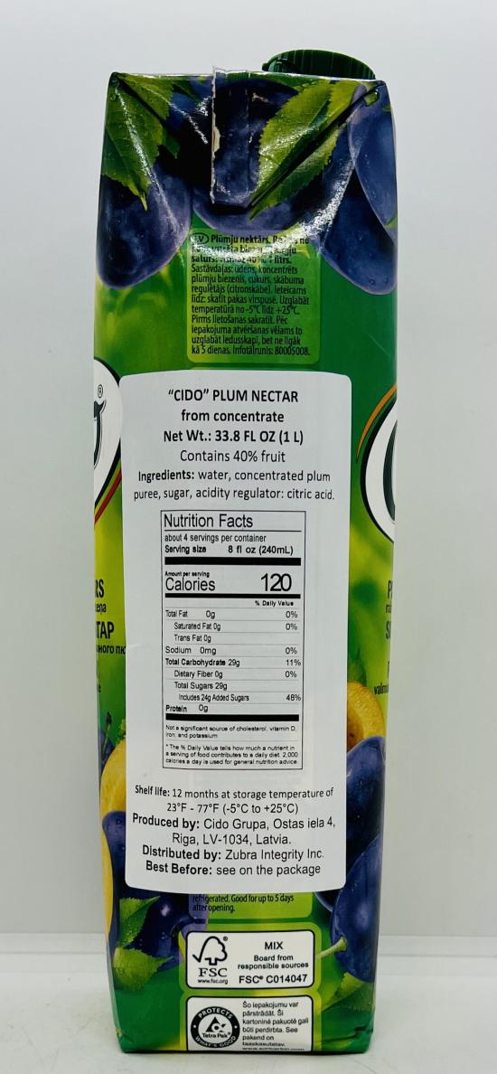 Cido Plum Nectar 1L.