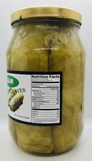 K&M Cabbage Leaves 1700g.