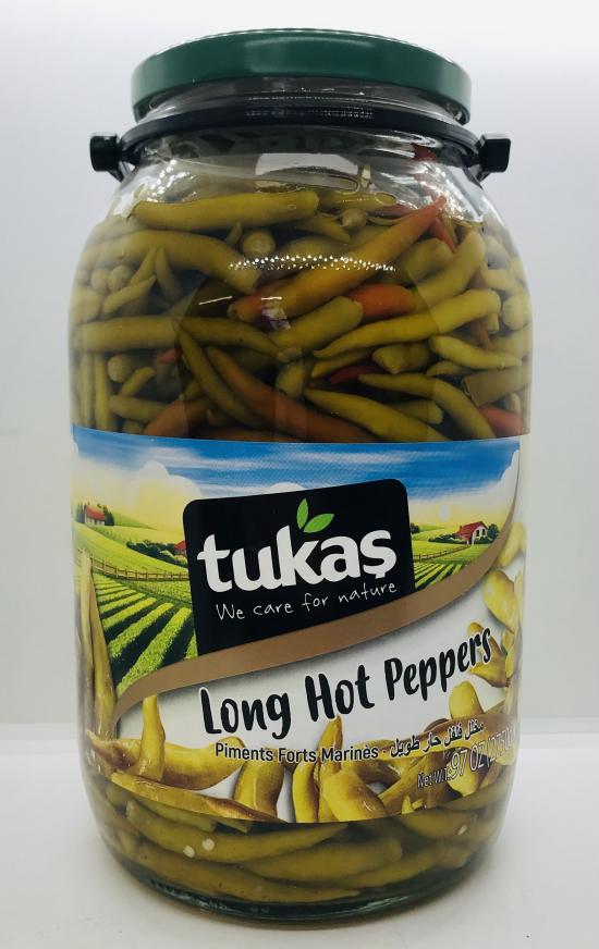 Tukas Long Hot Peppers 2750g.