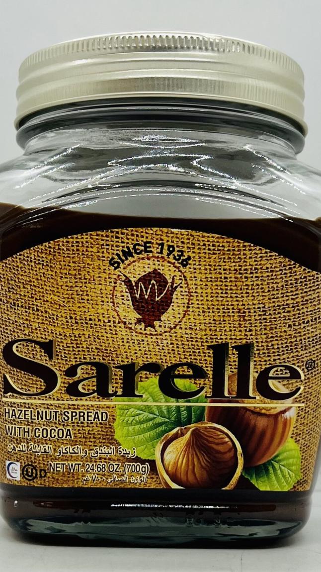 Sarelle Hazelnut Spread w. Cocoa 700g.