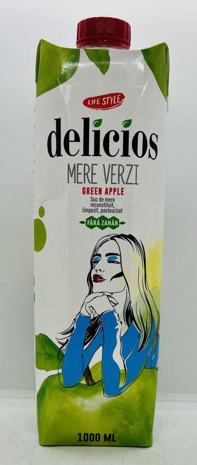 Delicios Green Apple Juice 1L.