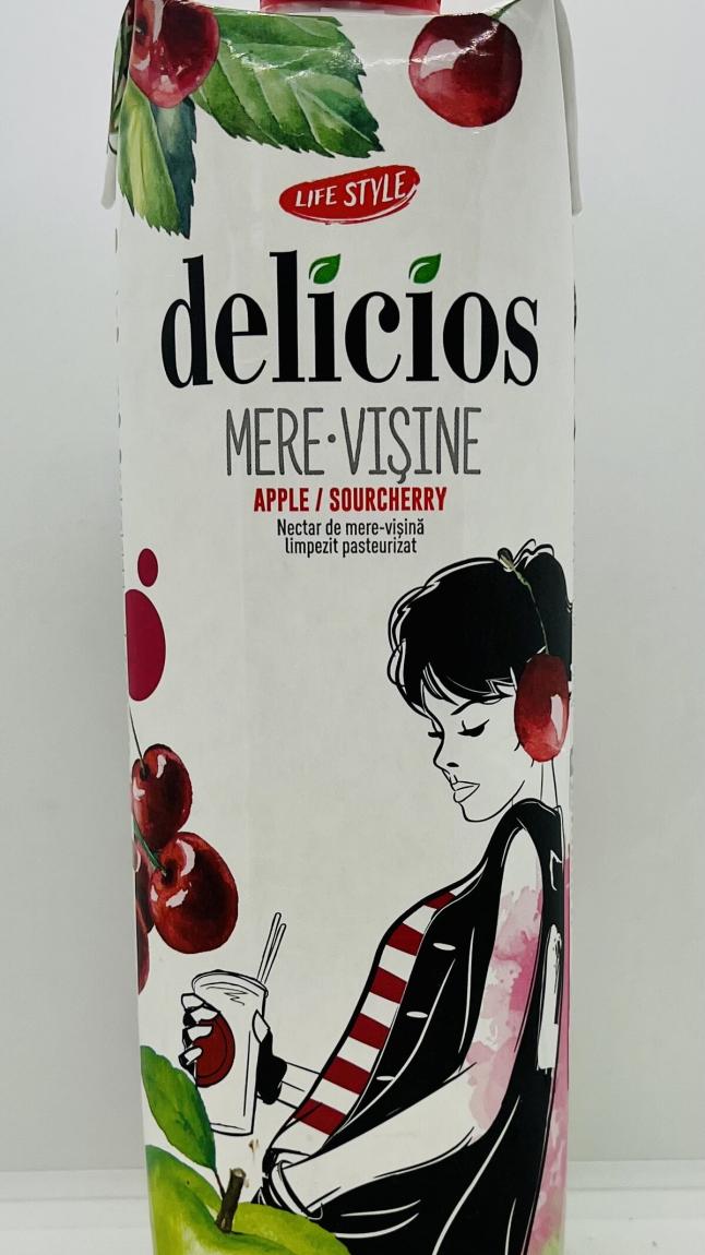 Delicios Apple-Cherry Nectar 1L.