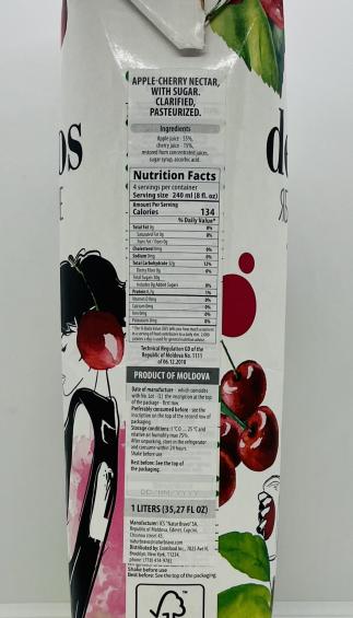 Delicios Apple-Cherry Nectar 1L.