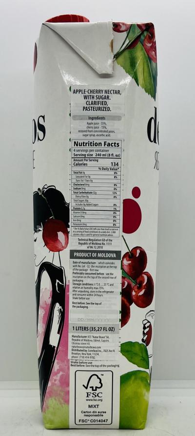 Delicios Apple-Cherry Nectar 1L.