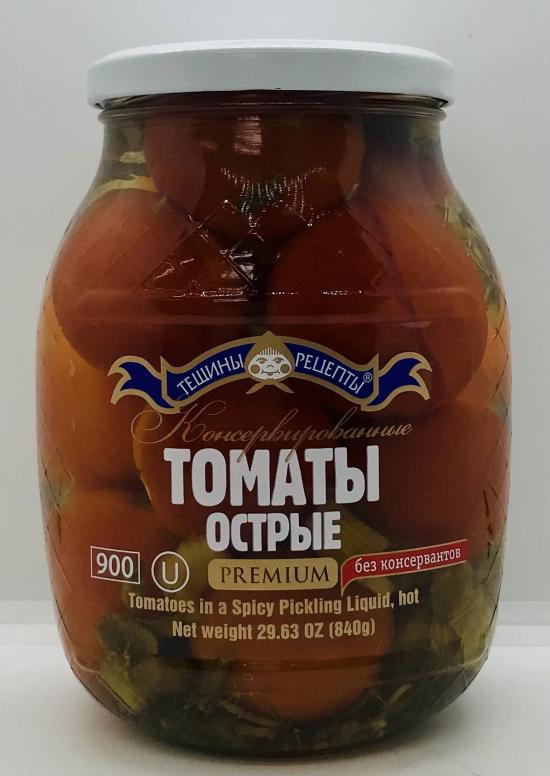 Teshini Retsepti Spicy Tomatoes 840g.