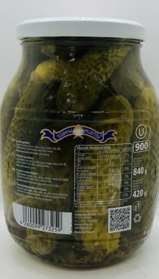 Teshini Retsepti Pickled Cucumbers Premium 840g.