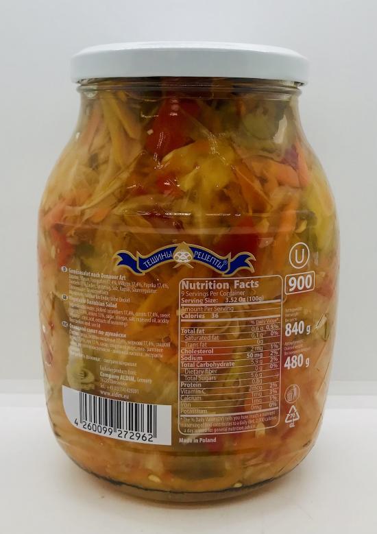 Teshini Retsepti Vegetable Danubian Salad 840g.