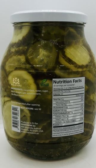 Belevini Pickled Cucumber Slices 850g.