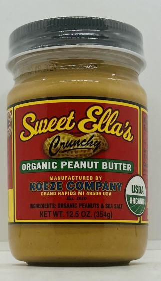 Sweet Ella's Crunchy Organic Peanut Butter 354g.