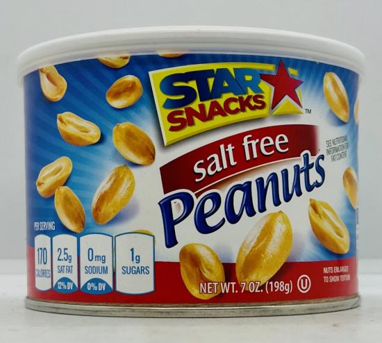 Ss Salt Free Peanuts 198g.