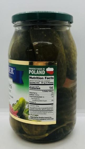 Belveder Dill Pickles w. Hot Pepper 850g.