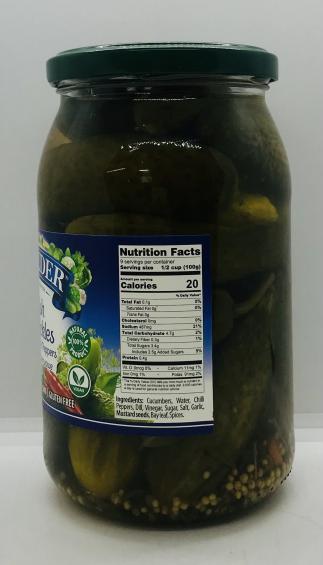 Belveder Polish Dill Pickles 900g.