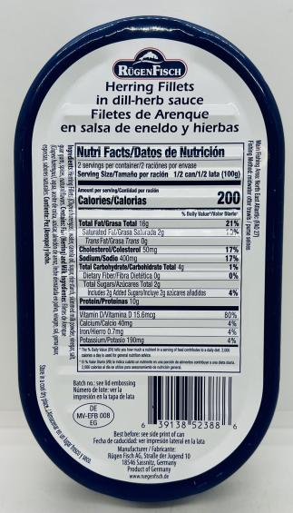 RugenFisch Herring Fillets 200g.