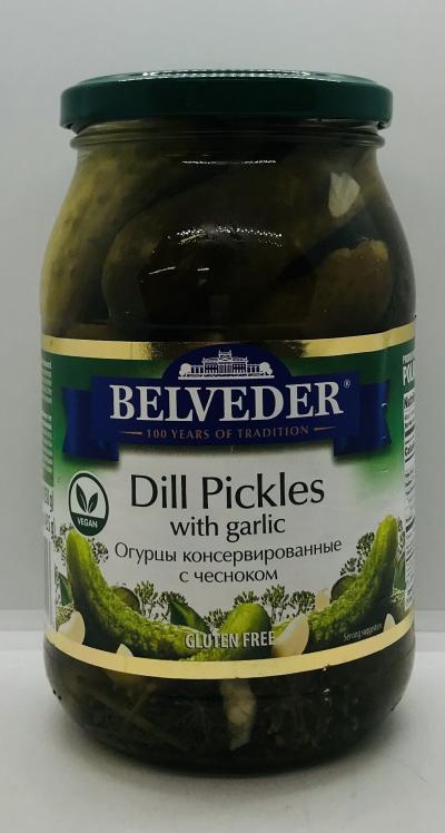 Belveder Dill Pickles w. Garlic 850g.