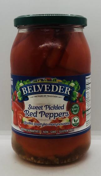 Belveder Sweet Pickled Red Peppers  900g.