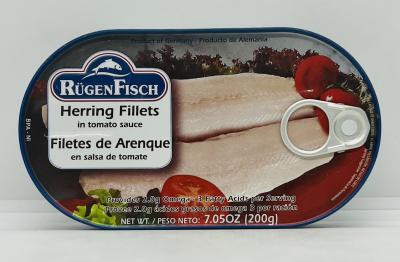 RugenFisch Herring Fillets Tomato Sauce 200g.