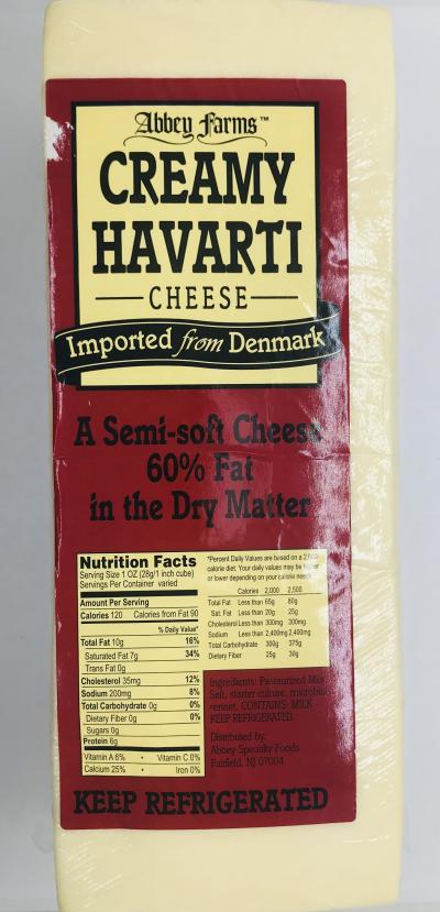 Abbey Farms Creamy Havarti Cheese (lb.)