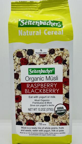 Seitenbacher Raspberry & Blackberry Cereal 375g.