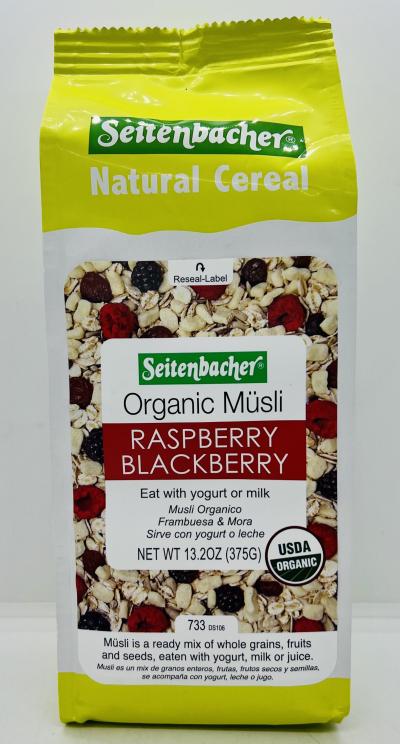 Seitenbacher Raspberry & Blackberry Cereal 375g.