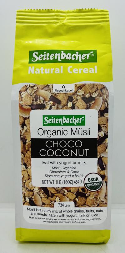 Seitenbacher Organic Musli Choco Coconut 454g.