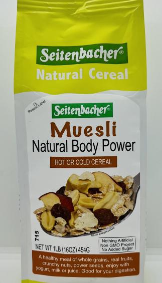 Seitenbacher Muesli Natural Body Power 454g.