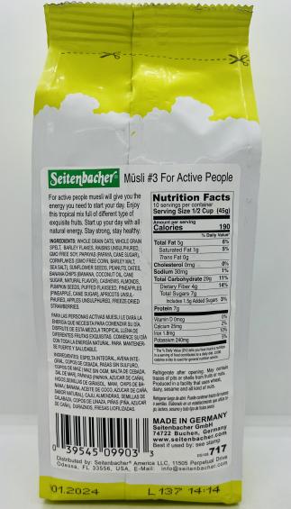 Seitenbacher Muesli For Active People 454g.