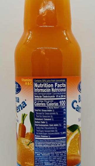 Lowell Orange & Carrot Juice 750mL.