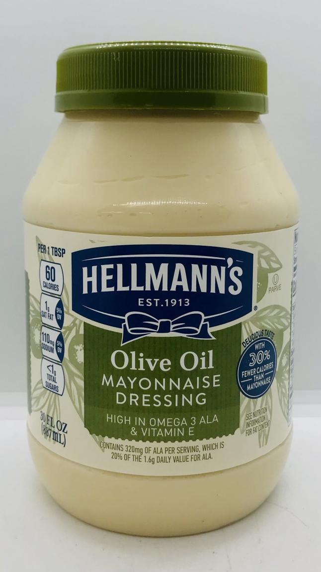 Hellmann's Olive Oil Mayonnaise 887mL.