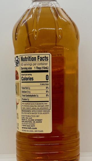 Apple Cider Vinegar 946mL.