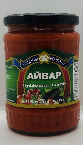 Teshini Retsepti Ajvar Mild 540g.