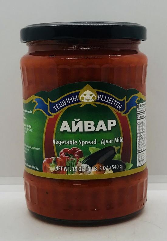 Teshini Retsepti Ajvar Mild 540g.