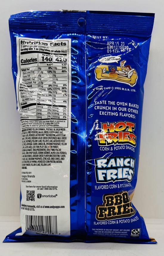 Andy Capp's Cheddar Fries 85g.