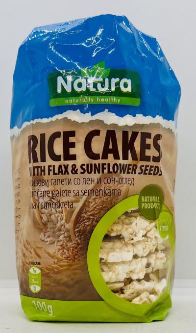 Rice Cake w. Flax & Sunflower Seeds 100g.