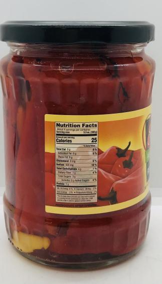 Sophia Red Peppers w. Garlic 540g.