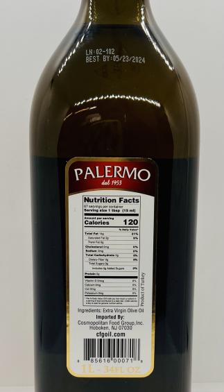 Palermo Extra Virgin Olive Oil 1L.