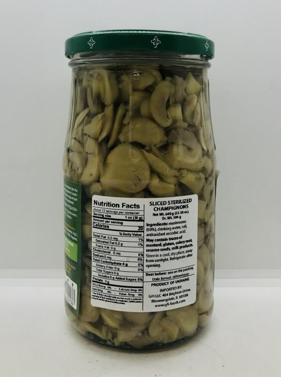 Veres Sliced Sterilized Champignons 384g.