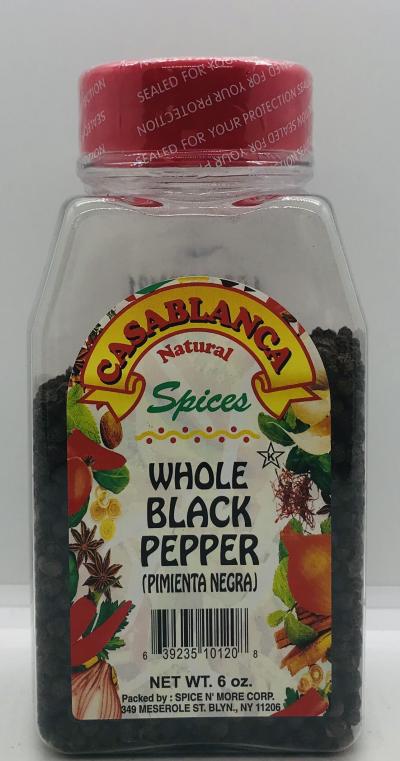 Spices Whole Black Pepper (6 oz.)