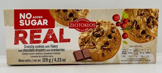 Zlotoklos Real Crunchy Cookies w. Flakes 120g.