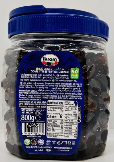 Ikram Premium Black Olives 800g.