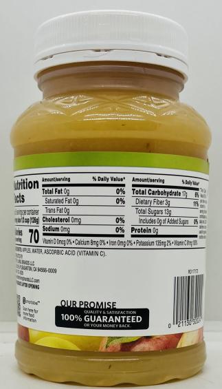 Apple Sauce Unsweetened 666g.