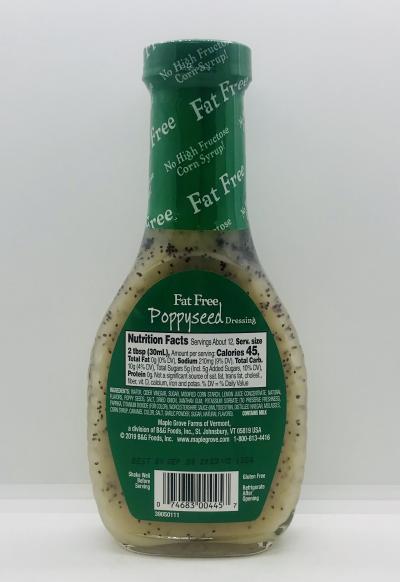 Maple Grove Farms of Vermont Poppyseed 237mL.