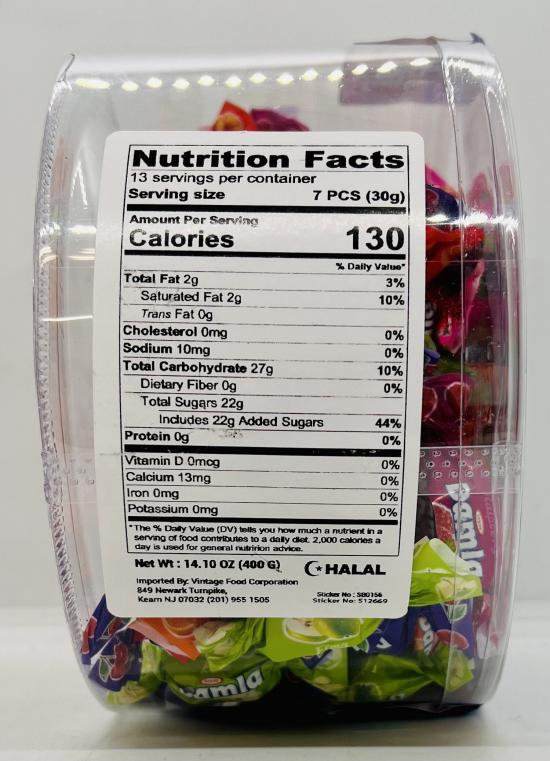 Tayas Damla Candy w. Fruit 400g.