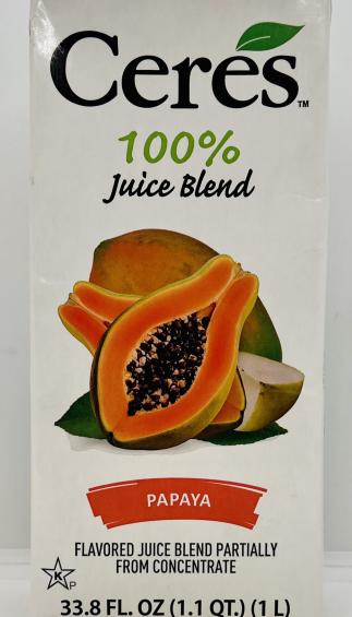 Ceres Papaya Juice Blend 1L.