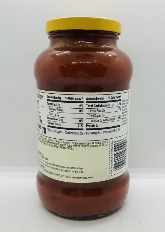 Ragu Simply Chunky Marinara Pasta Sauce 680g.