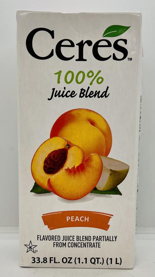 Ceres Peach Juice Blend 1L.