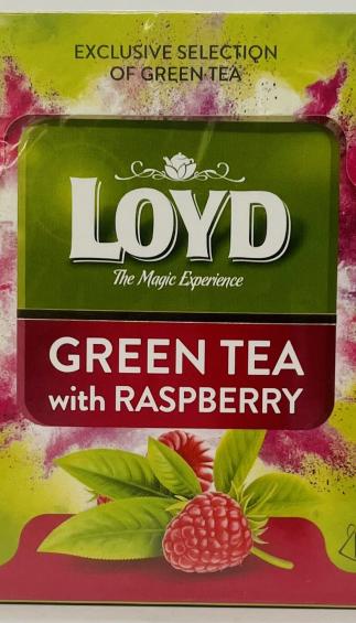 Loyd Green Tea w. Raspberry 30g.